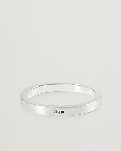 Men | Luxury Brands | LE GRAMME | Ribbon Brushed Ring Sterling Silver 3g