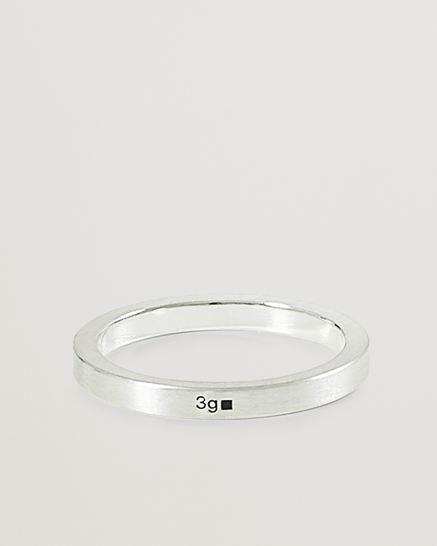 LE GRAMME Ribbon Brushed Ring Sterling Silver 3g – Silver