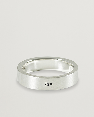 Men | Luxury Brands | LE GRAMME | Ribbon Brushed Ring Sterling Silver 7g