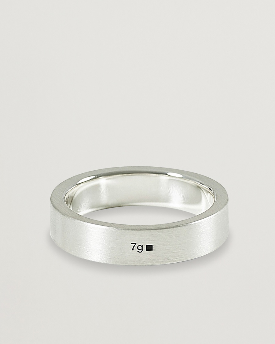 LE GRAMME Ribbon Brushed Ring Sterling Silver 7g – Silver