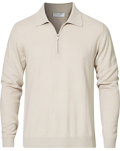 Knitted Polo Shirts |  Orbit Merino/Cotton Polo Moonbeam