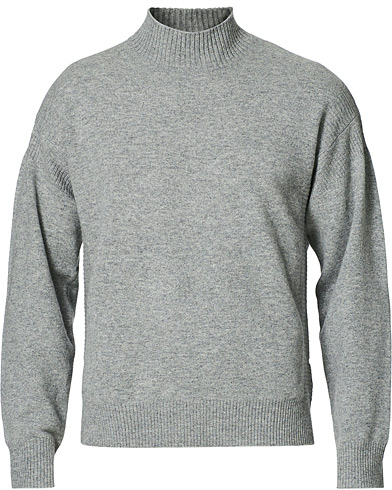  |  Recycled Wool/Cashmere Mock Neck Light Grey