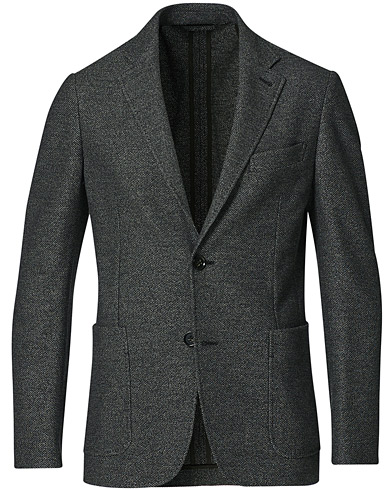Wool Blazers |  Wool Blend Jersey Blazer Grey Melange