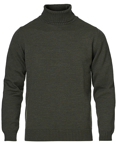  |  Heavy Knitted Merino Rollneck Forest Green