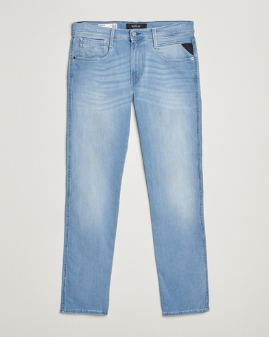 Men | Recycled Menswear | Replay | Anbass Hyperflex X-Lite Jeans Light Blue