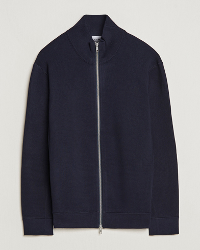 Men |  | NN07 | Luis Cotton/Modal Full Zip Sweater Navy Blue