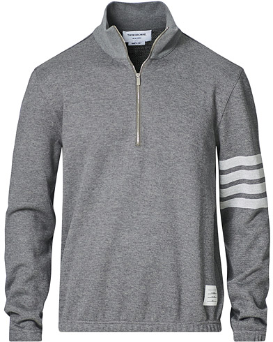  |  Funnel Neck Half Zip Sweater Medium Grey