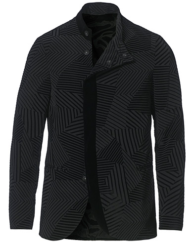  |  Geometric Velvet Jacket Black