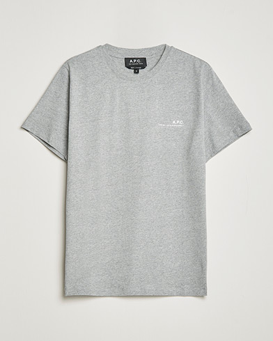 Men | T-Shirts | A.P.C. | Item Short Sleeve T-Shirt Heather Grey