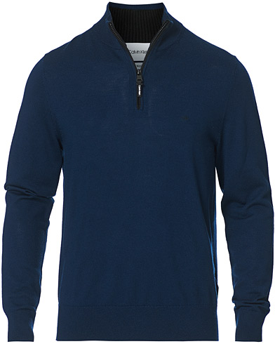  |  Superior Wool Half Zip Sweater Navy