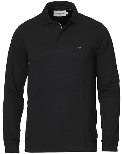  |  Slim Fit Liquid Touch Long Sleeve Polo Black