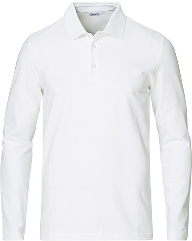 Long Sleeve Polo Shirts |  Luke Lycra Poloshirt White