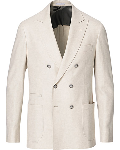 Wool Blazers |  Double Breasted Cashmere Blazer Sand
