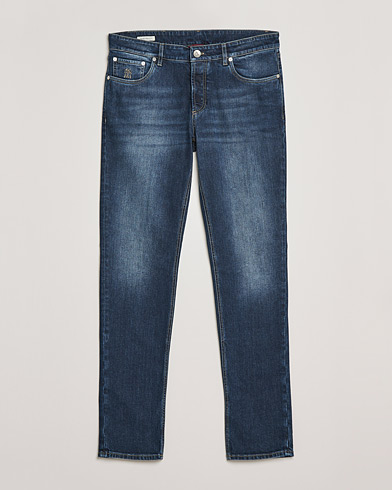 Men | Jeans | Brunello Cucinelli | Slim Fit Jeans Dark Blue Wash