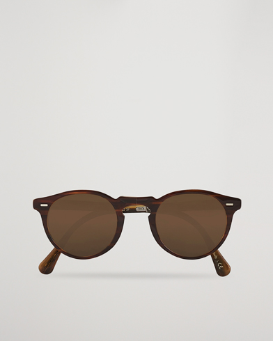 Men | Round Frame Sunglasses | Oliver Peoples | Gregory Peck 1962 Folding Sunglasses Dark Brown