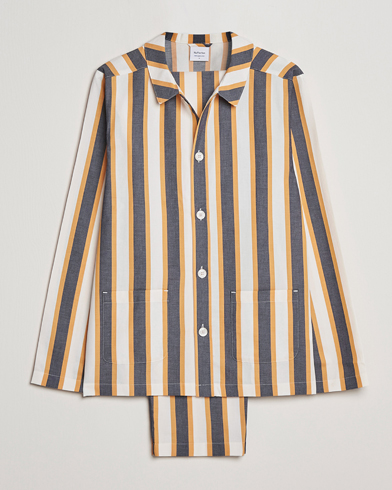 Men | Pyjamas & Robes | Nufferton | Uno Triple Striped Pyjama Set Yellow/Blue