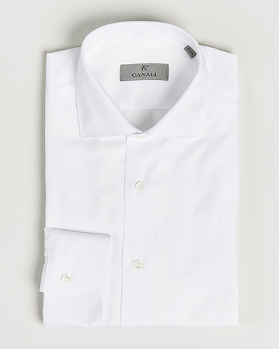 Men | Formal | Canali | Slim Fit Cut Away Shirt White
