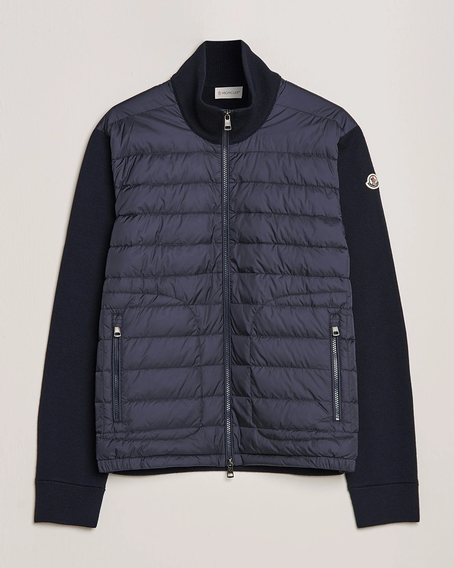Moncler Hybrid Zip Cardigan Navy – Blue