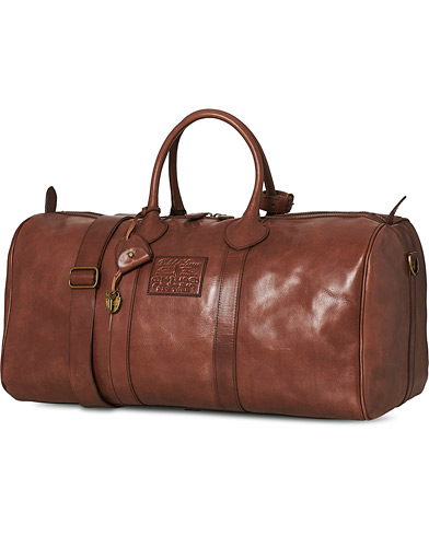 Polo Ralph Lauren Leather Duffle Bag Saddle Dark Brown