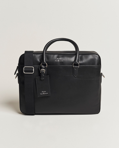 Men | Ralph Lauren Holiday Gifting | Polo Ralph Lauren | Leather Commuter Bag Black