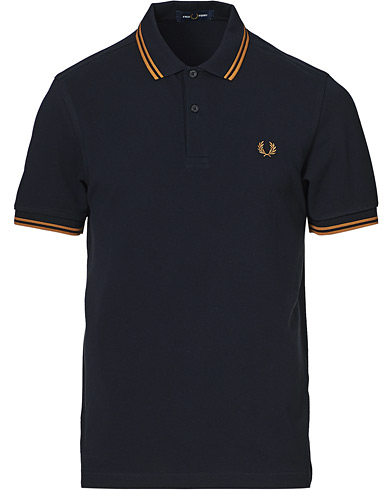 Fred Perry Twin Tip Polo Navy/Dark Caramel