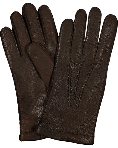 Men | Gloves | Hestra | Peccary Handsewn Cashmere Glove Espresso