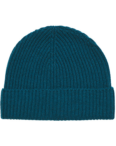  |  Cashmere Ribbed Hat Emerald