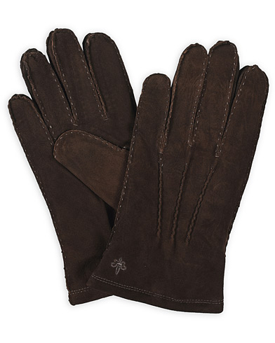  |  Suede Gloves Dark Brown