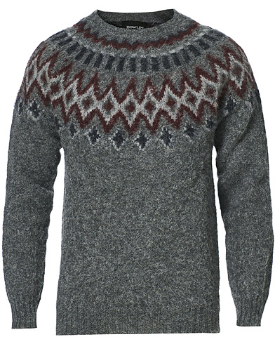Men | Christmas sweaters | Howlin' | Brushed Wool Fair Isle Crew Sweater Oxford