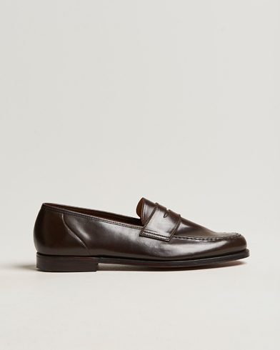 Men | Handmade Shoes | Crockett & Jones | Harvard Unlined Loafer Dark Brown Cordovan