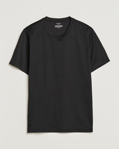 Men | Eton | Eton | Filo Di Scozia Cotton T-Shirt Black