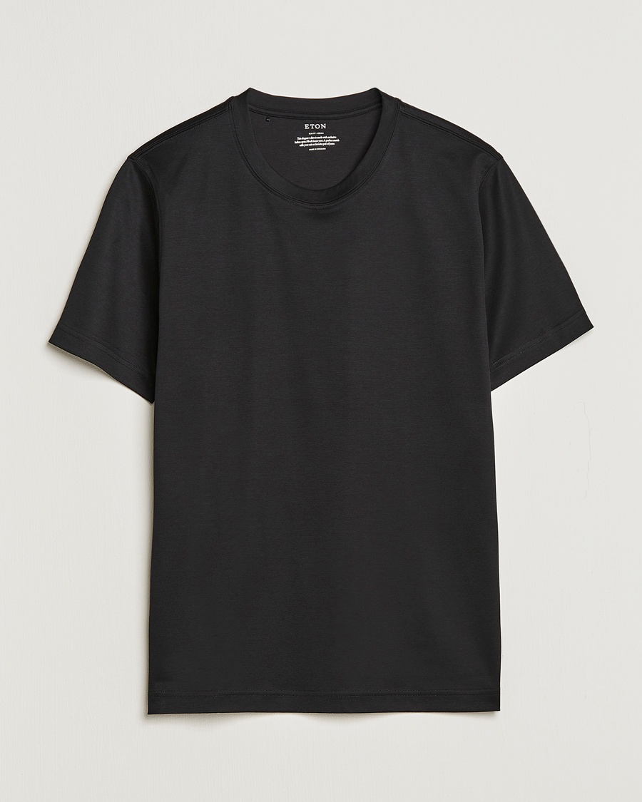 Eton Filo Di Scozia Cotton T-Shirt Black – Black