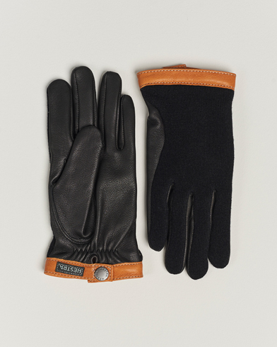 Men | Hestra | Hestra | Deerskin Wool Tricot Glove BlackBlack