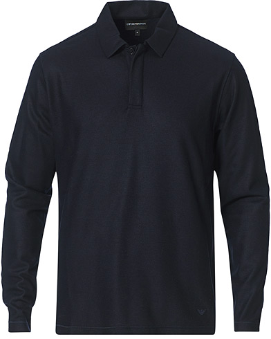  |  Jersey Flannel Long Sleeve Polo Navy