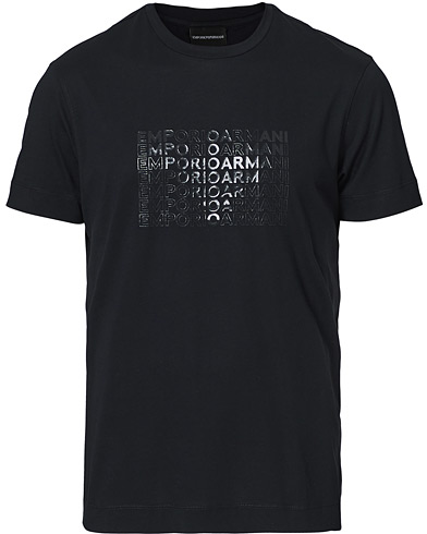 Emporio Armani Short Sleeve Printed T-Shirt Navy