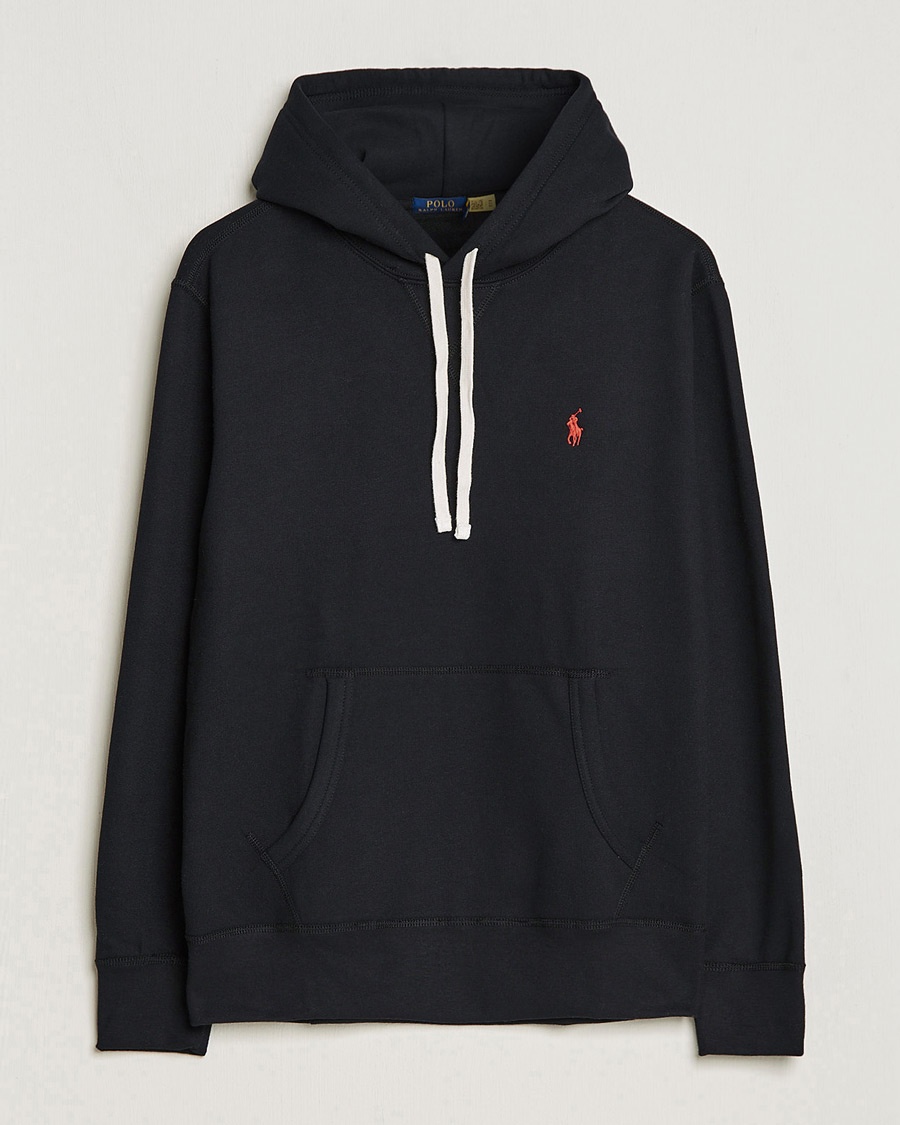 Polo Ralph Lauren RL Fleece Hoodie Polo Black – Black