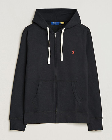 Men | Hooded Sweatshirts | Polo Ralph Lauren | Fleece Full-Zip Hoodie Black