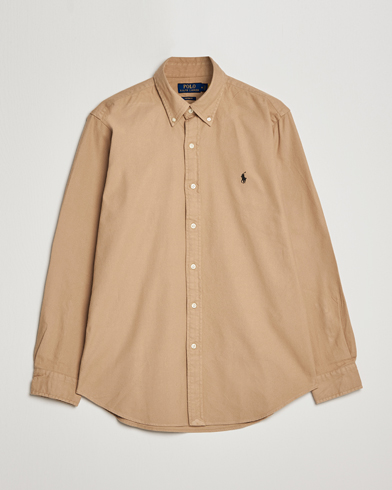 Men | Flannel Shirts | Polo Ralph Lauren | Custom Fit Brushed Flannel Shirt Vintage Khaki