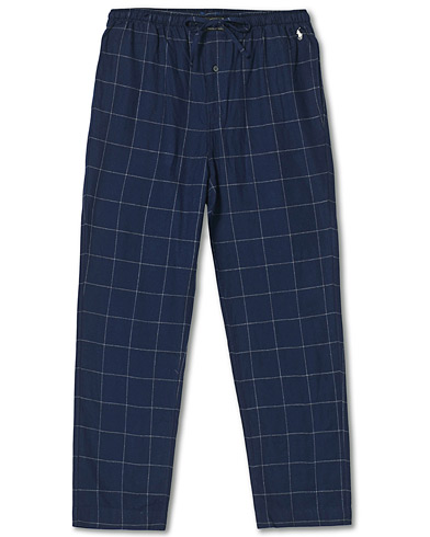 Polo Ralph Lauren Flannel Pyjama Pants Window Pane Navy