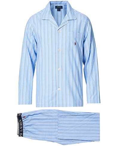 Pyjamas & Robes |  Cotton Pyjama Set Blue Stripe