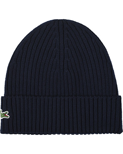 Lacoste Knitted Beanie Navy Blue