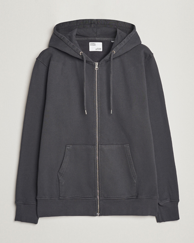 Wardrobe Basics |  Classic Organic Full Zip Hood Lava Grey