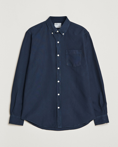 Men | Wardrobe Basics | Colorful Standard | Classic Organic Oxford Button Down Shirt Navy Blue