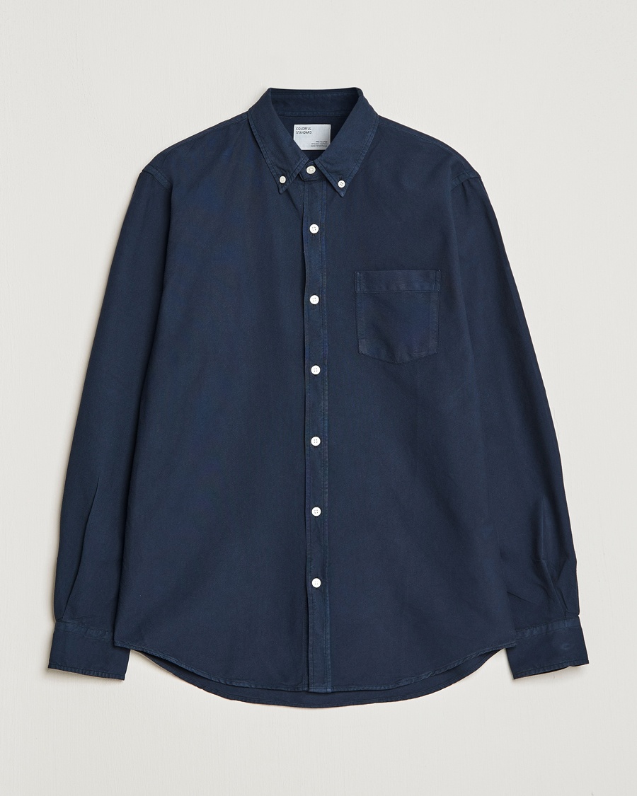 Colorful Standard Classic Organic Oxford Button Down Shirt Navy Blue – Blue