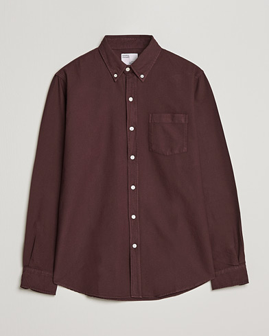 Men |  | Colorful Standard | Classic Organic Oxford Button Down Shirt Oxblood Red