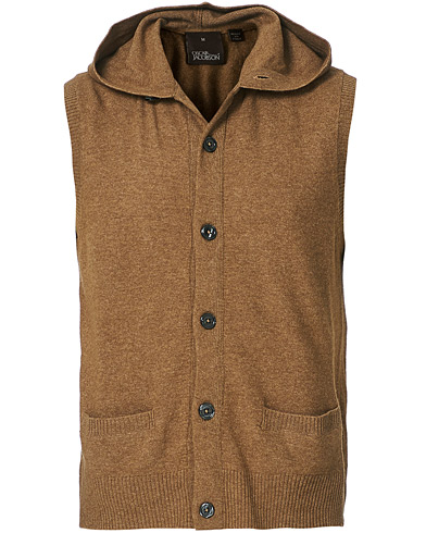  |  Jacory Wool/Cashmere Hood Vest Brown