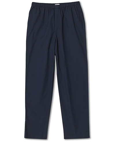 Sunspel Woven Cotton Flannel Pyjama Trousers Navy