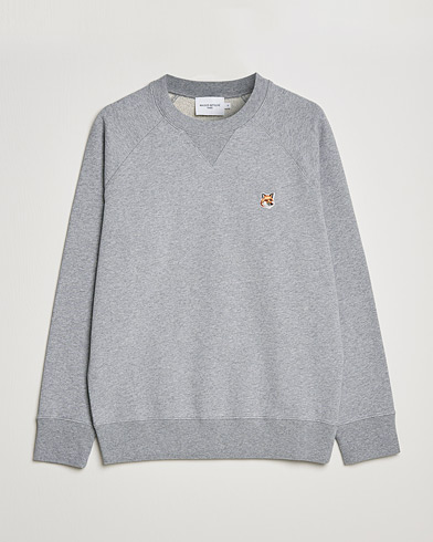 Men | Grey sweatshirts | Maison Kitsuné | Fox Head Sweatshirt Grey Melange