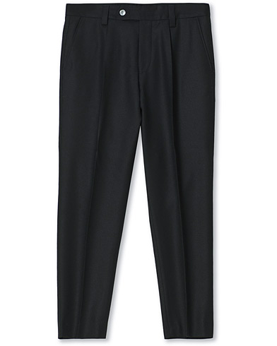  |  Perin Wool Flannel Pleated Trousers Black