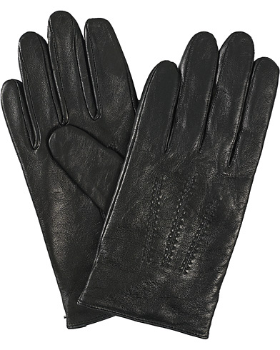 BOSS Hainz Leather Gloves Black